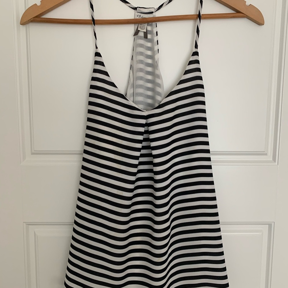 Flowy stripped razor back tank/blouse